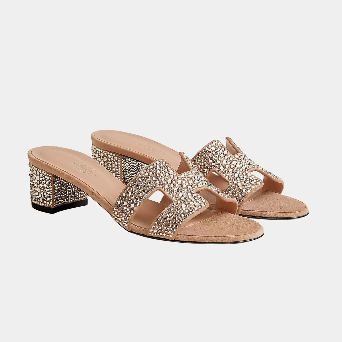 Oasis Sandals Black With Rhinestones