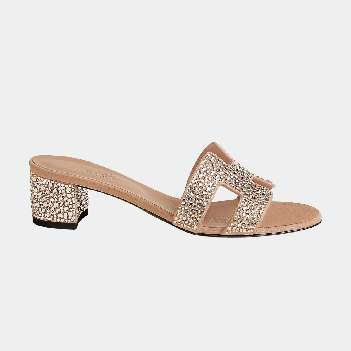 Oasis Sandals Black With Rhinestones