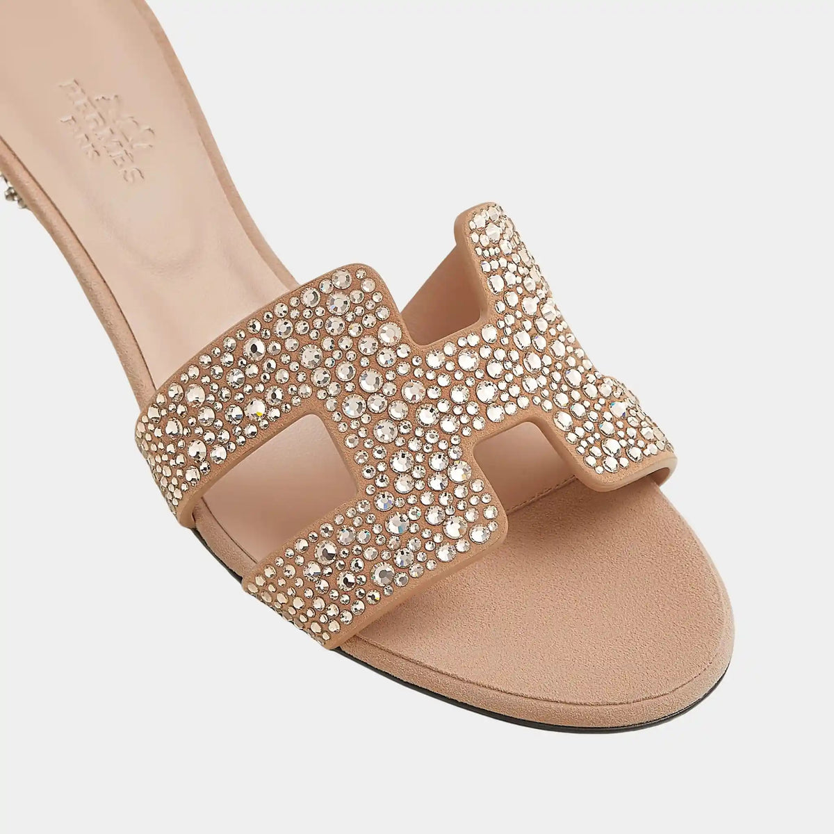 Oasis Sandals Black With Rhinestones