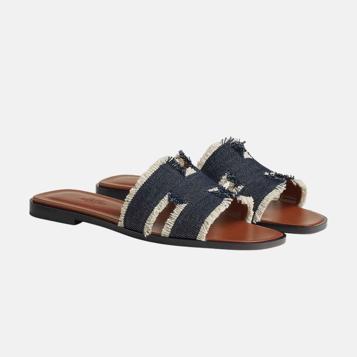 Oran Sandal Fringed Denim