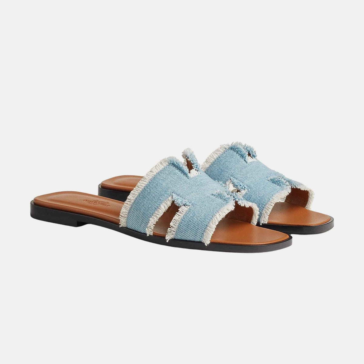 Oran Sandal Fringed Denim