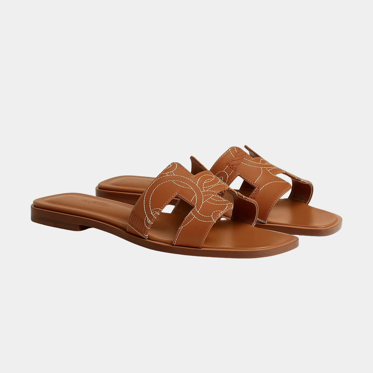 Oran Sandal in Panoplie Equestre Embroidered Calfskin