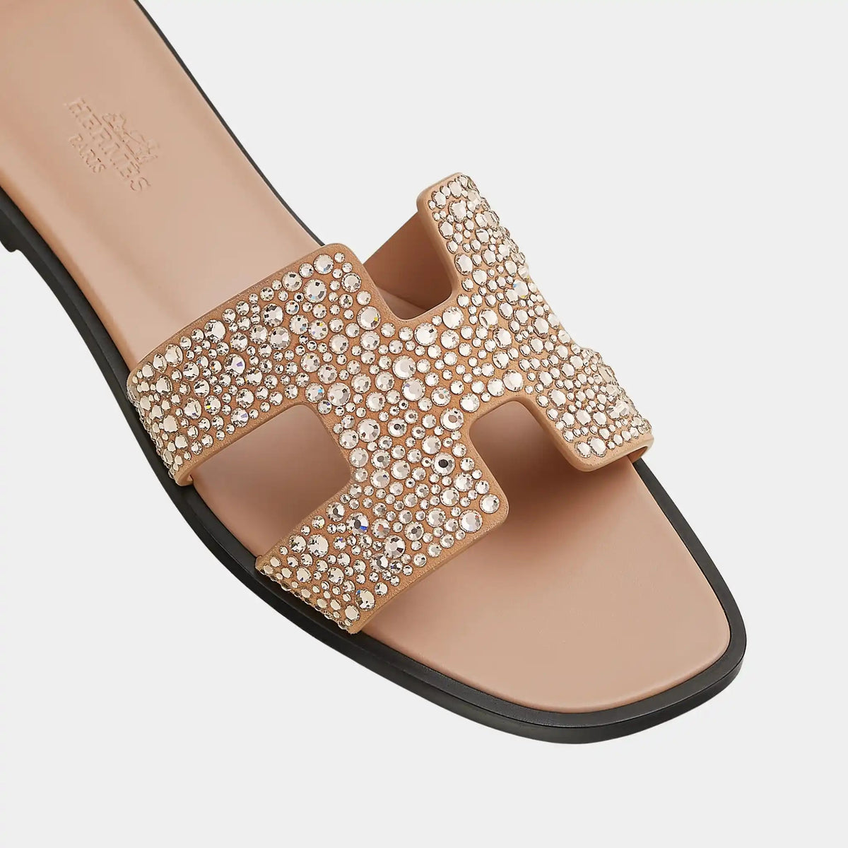Oran Sandal Goatskin With Rhinestone Details