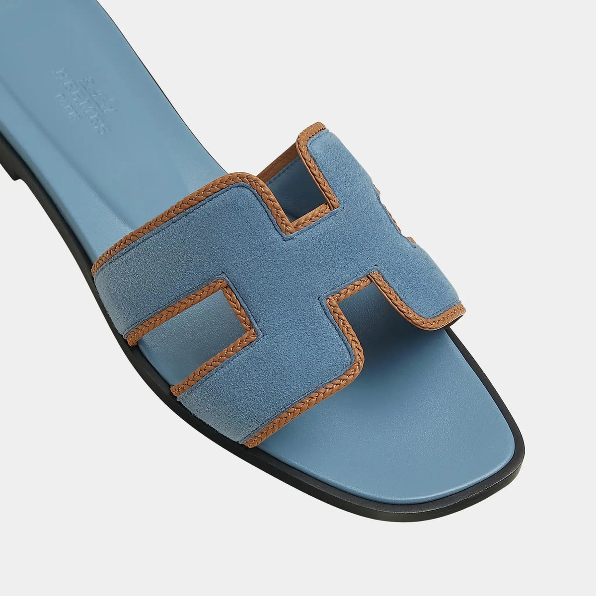 Oran Sandals in Suede and Braided Nappa Leather