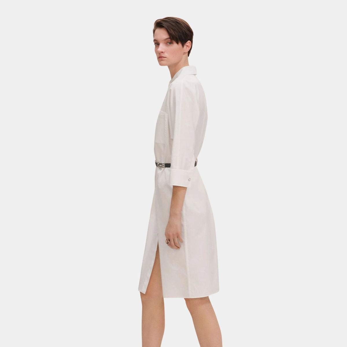 Shirt Dress in Cotton Twill