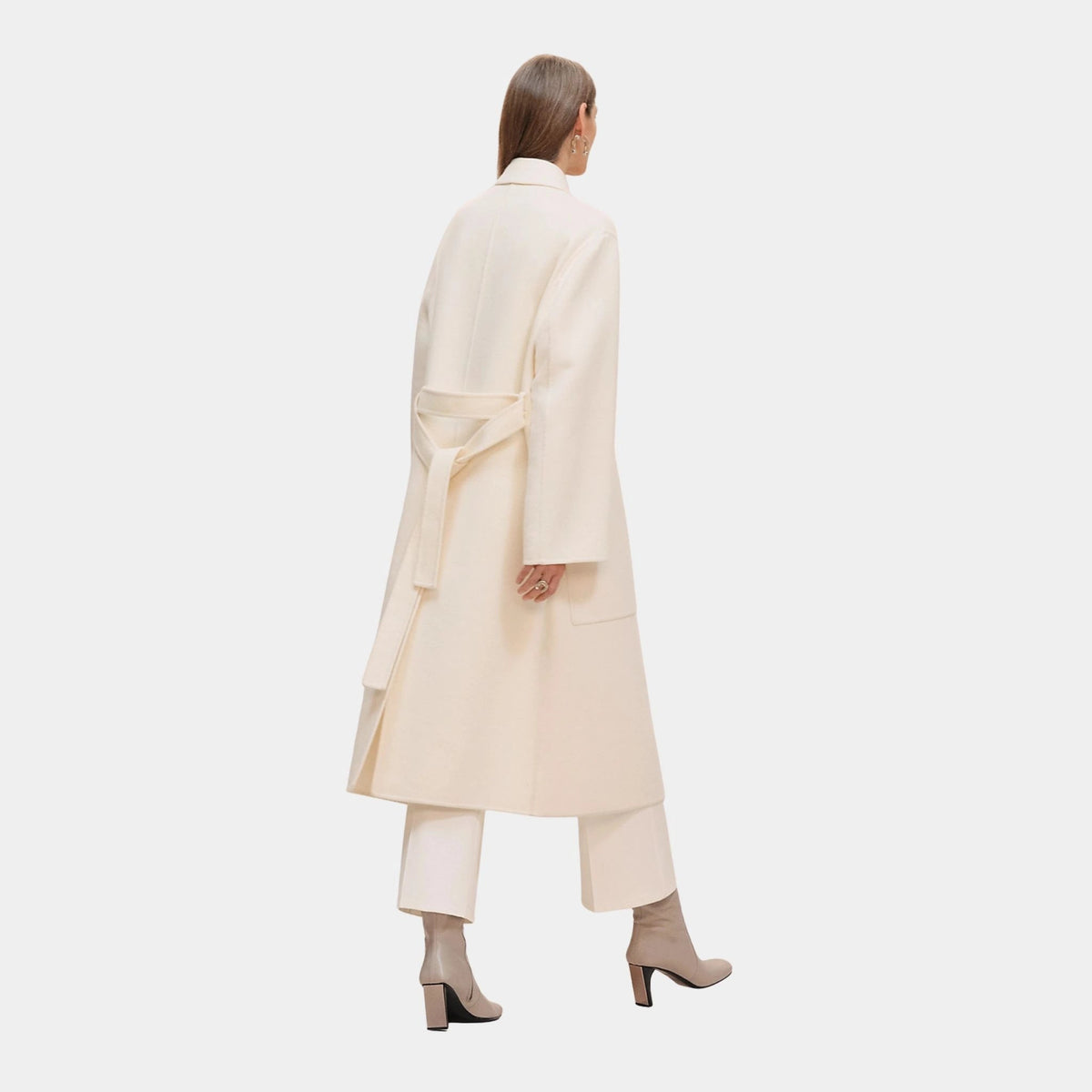 Wrap Coat in Double-sided Cashmere