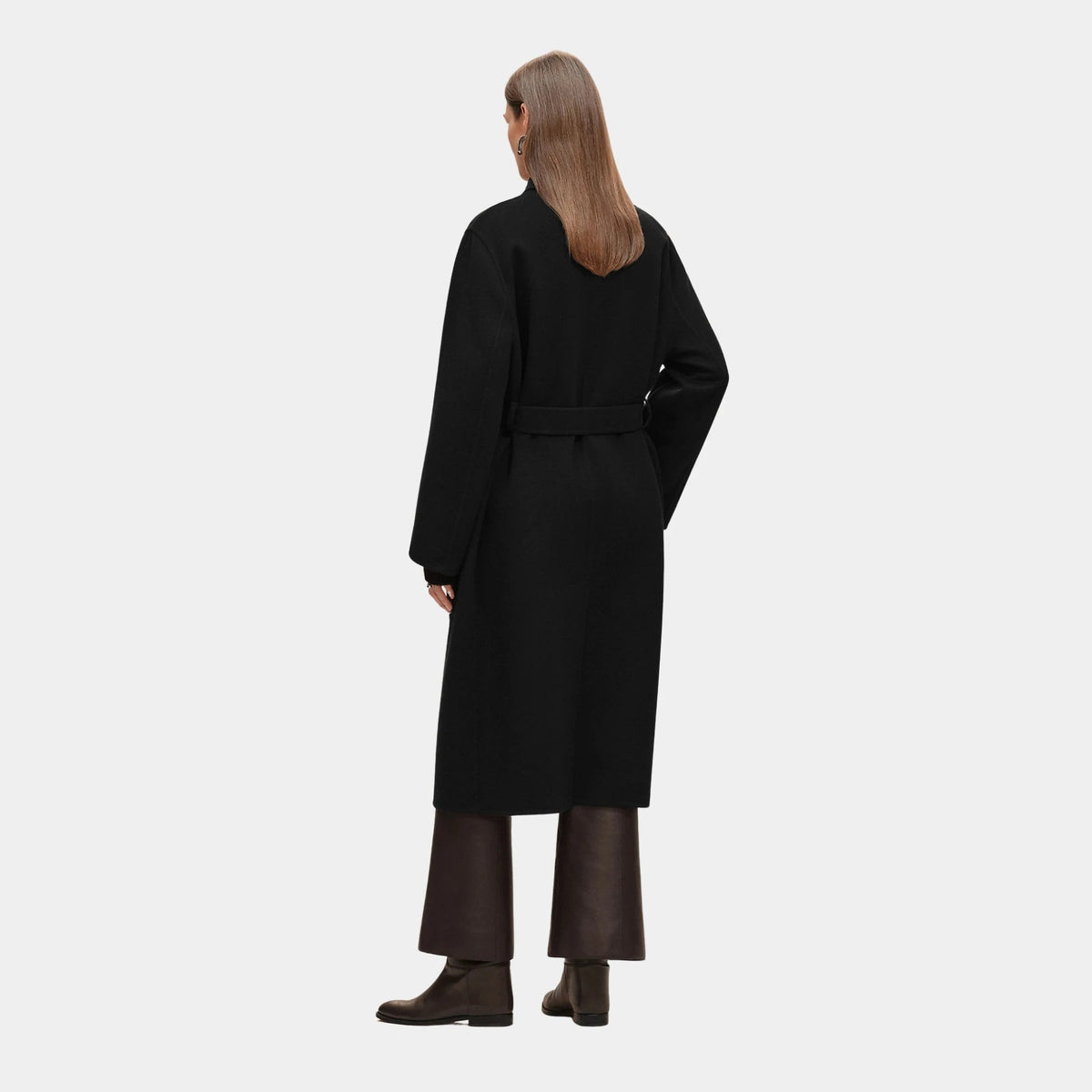 Wrap Coat in Double-sided Cashmere