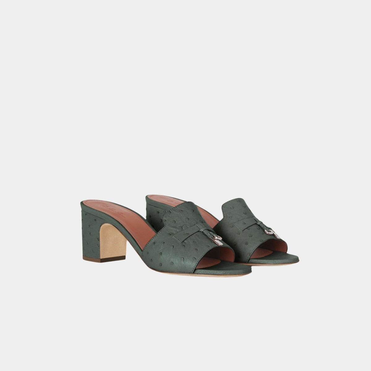 Summer Charms Heeled Sandal Ostrich Leather