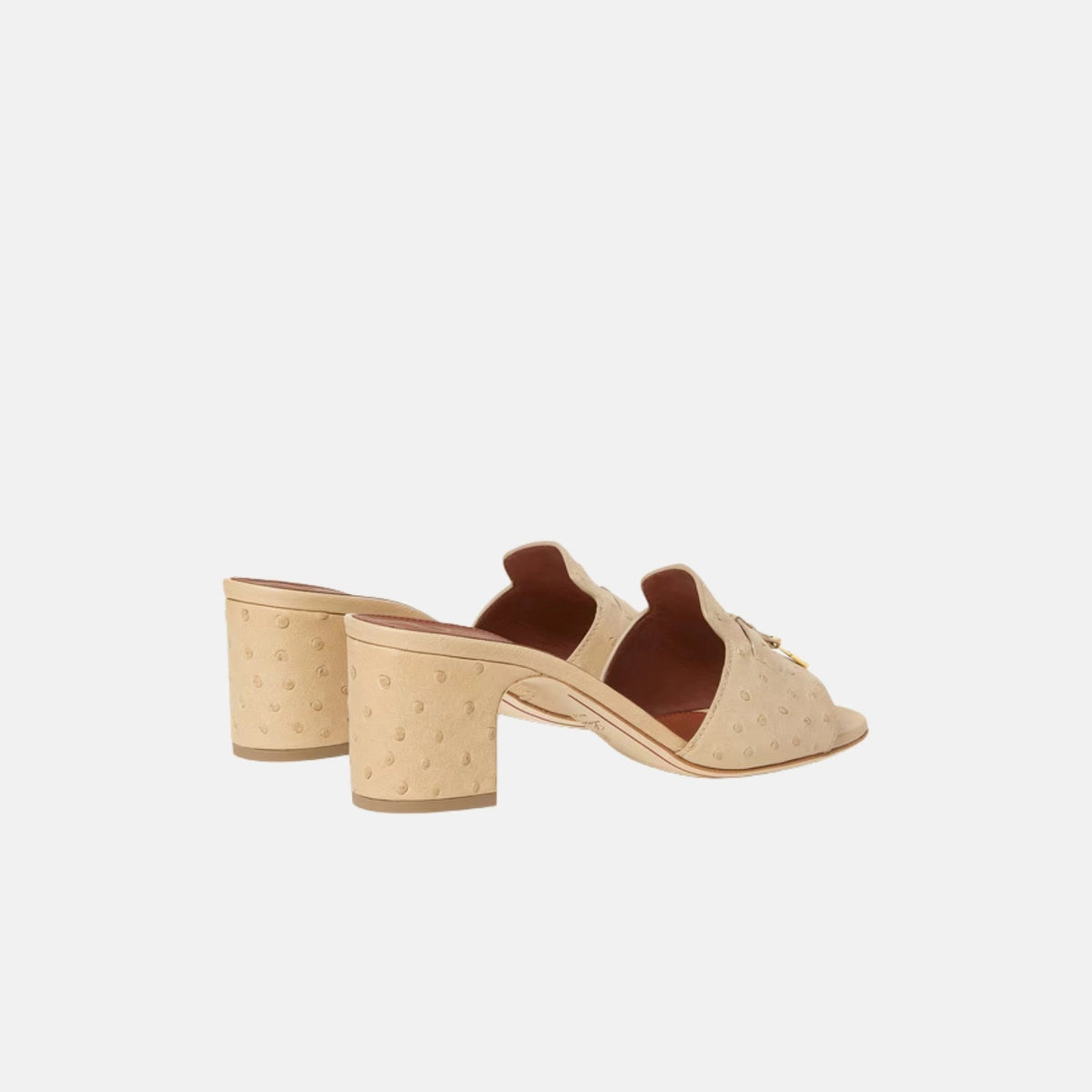 Summer Charms Heeled Sandal Ostrich Leather