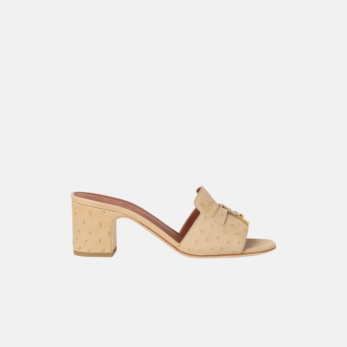Summer Charms Heeled Sandal Ostrich Leather