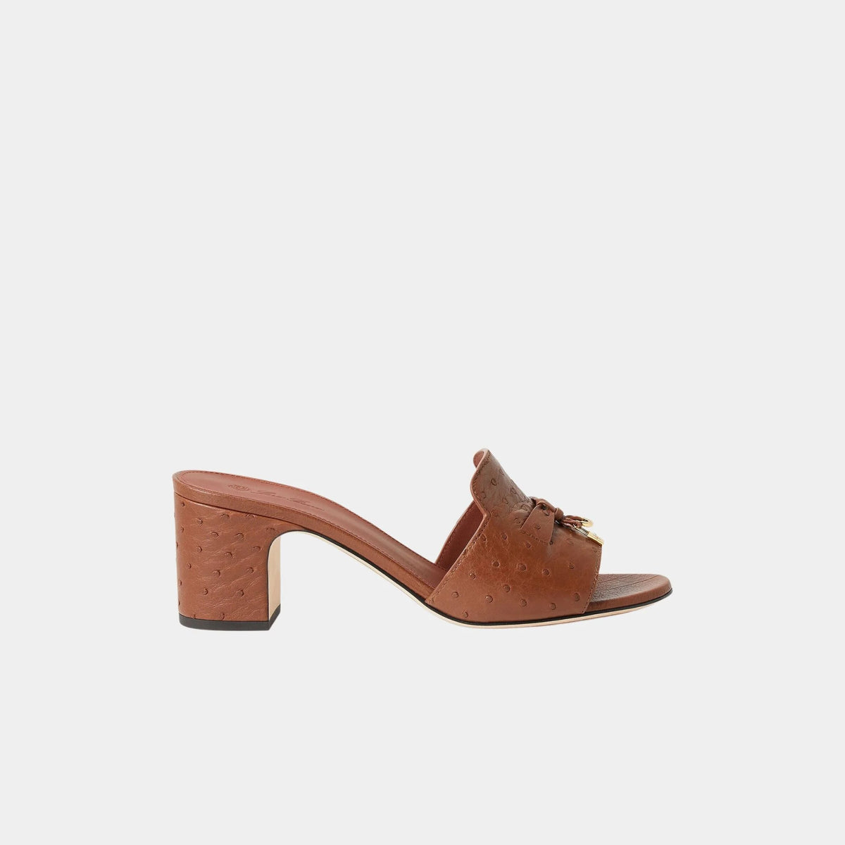 Summer Charms Sandal Heeled Ostrich Leather