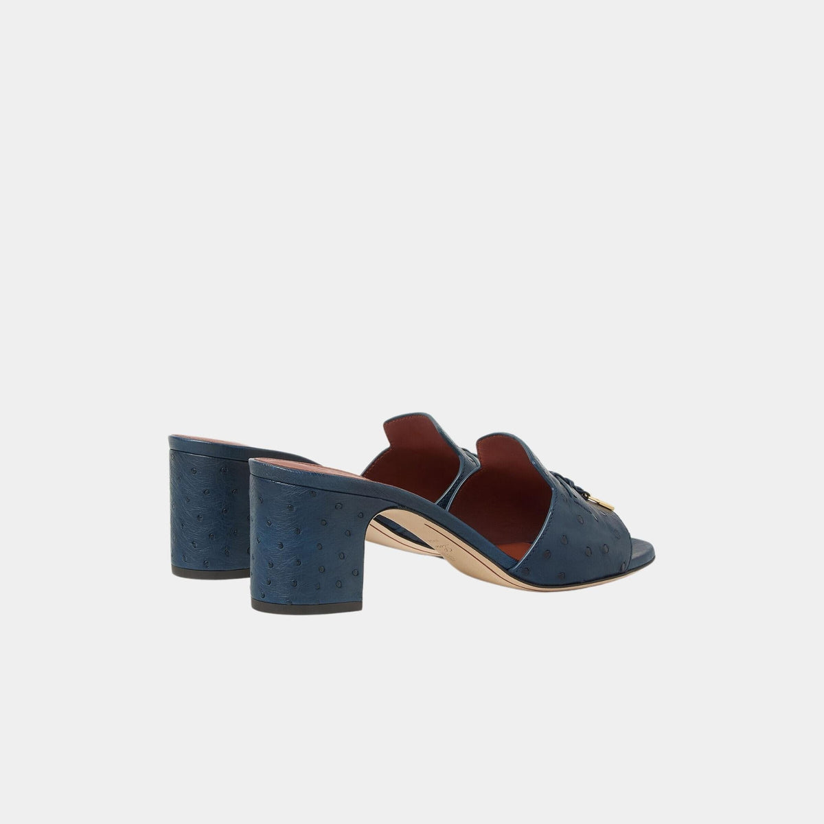 Summer Charms Sandal Heeled Ostrich Leather