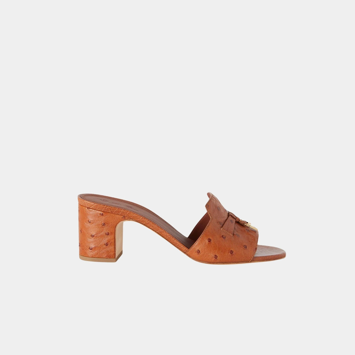 Summer Charms Sandal Heeled Ostrich Leather