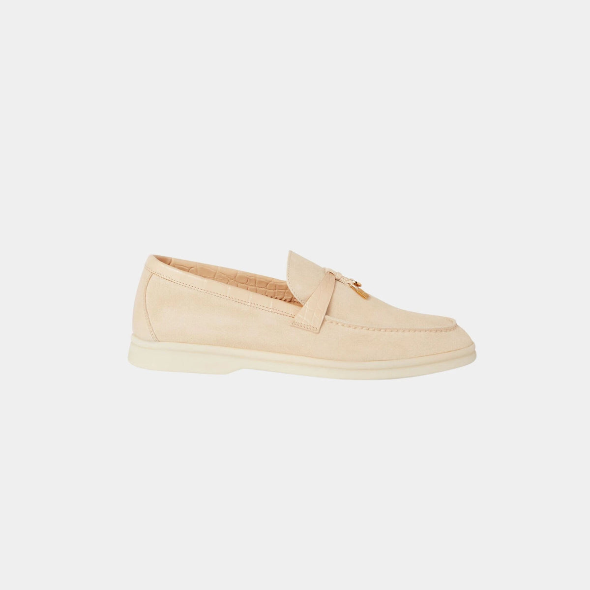 Summer Charms Walk Loafers Suede with Alligator Skin
