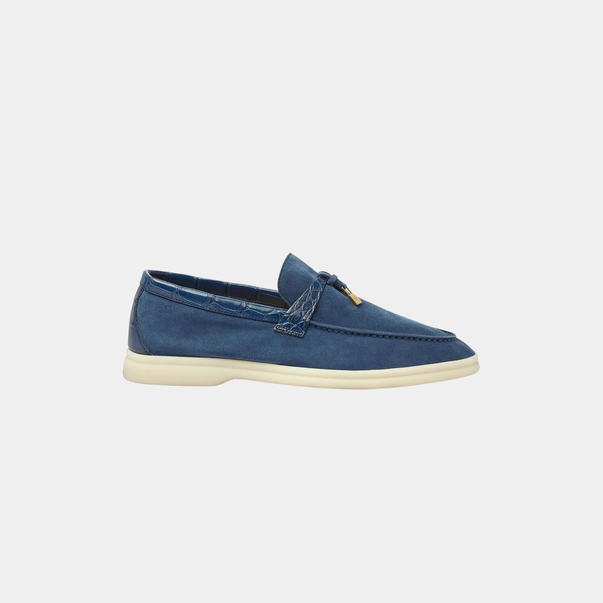 Summer Charms Walk Loafers Suede with Alligator Skin