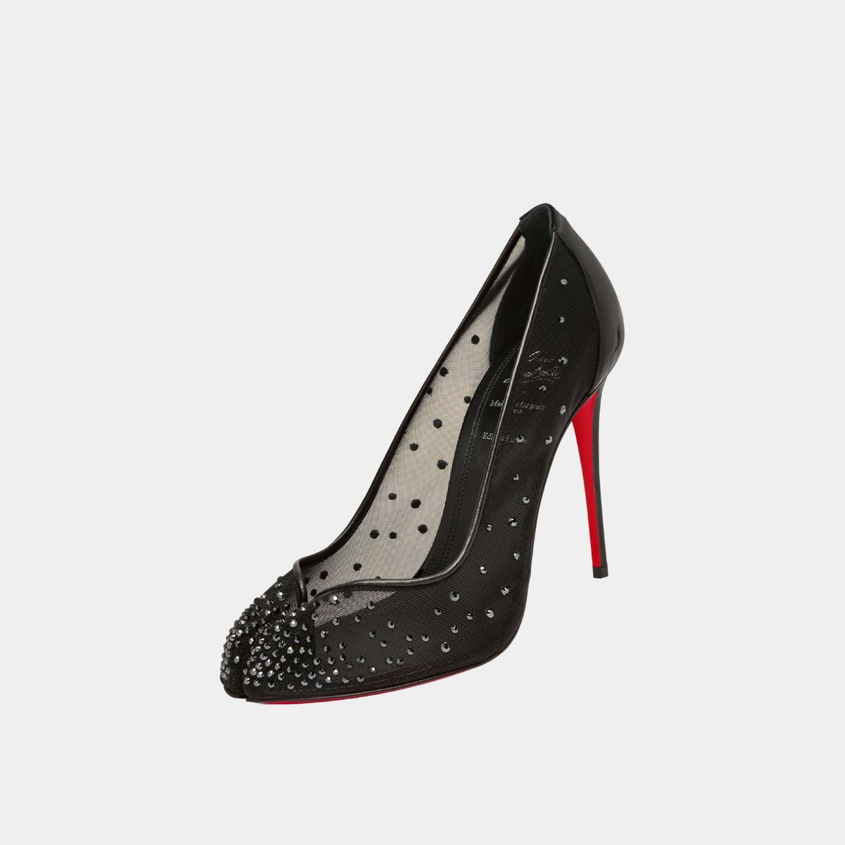 Bridiela Una Strass Pump Mesh with Calf Leather