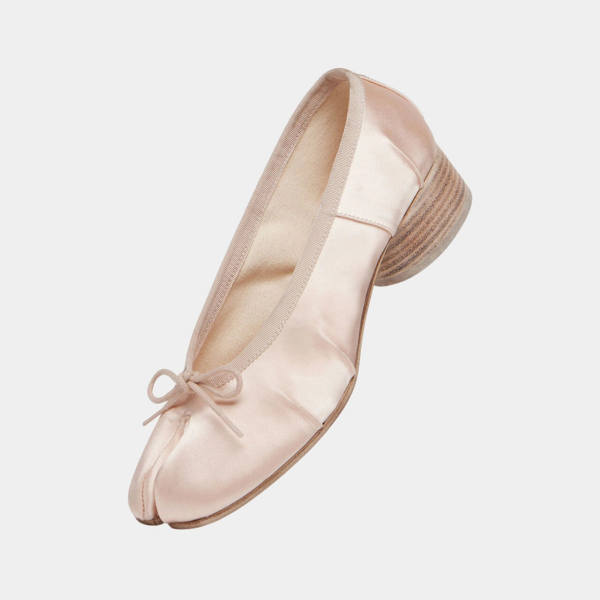 Satin Tabi Ballerina Heal Flats