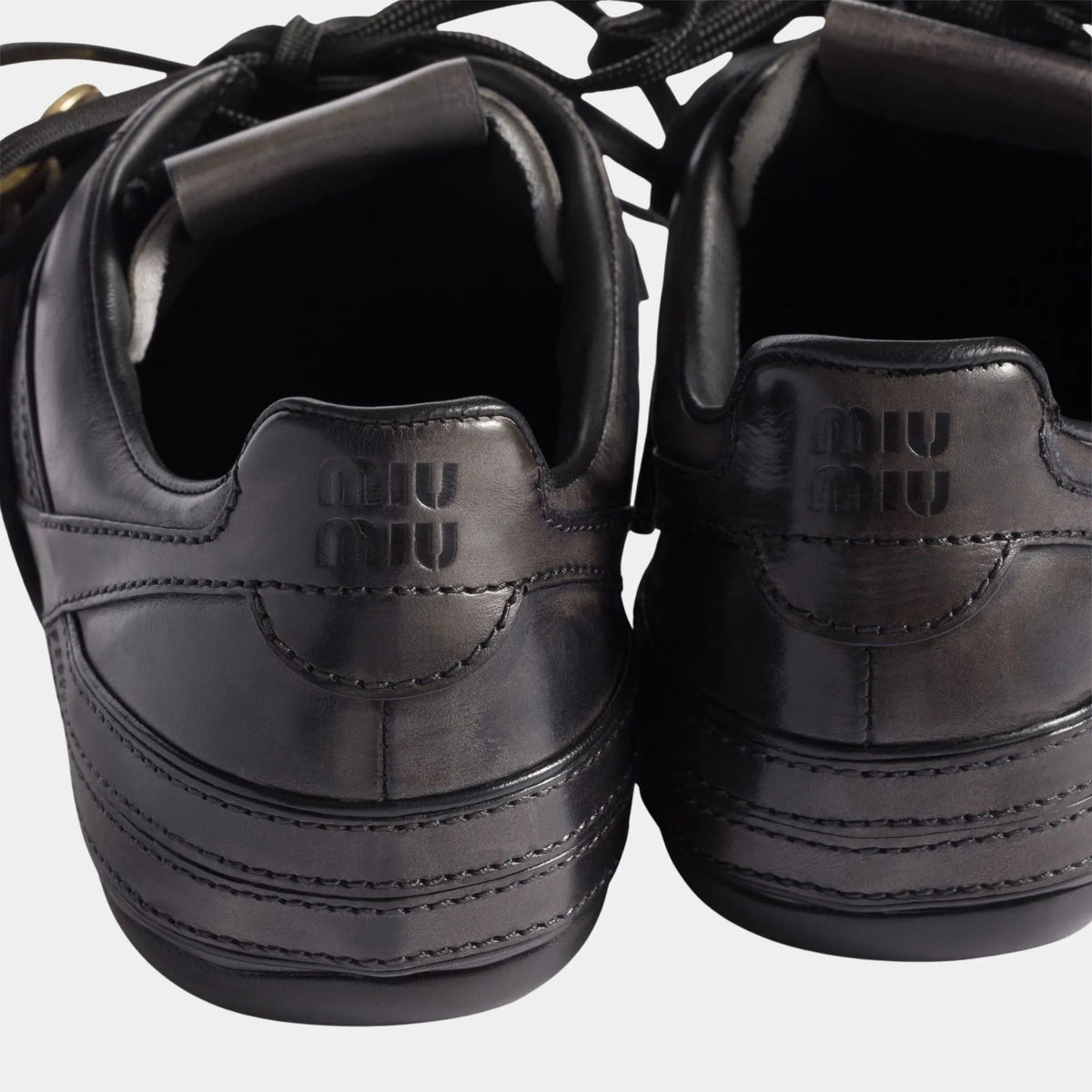 Leather Sneakers with Buckle