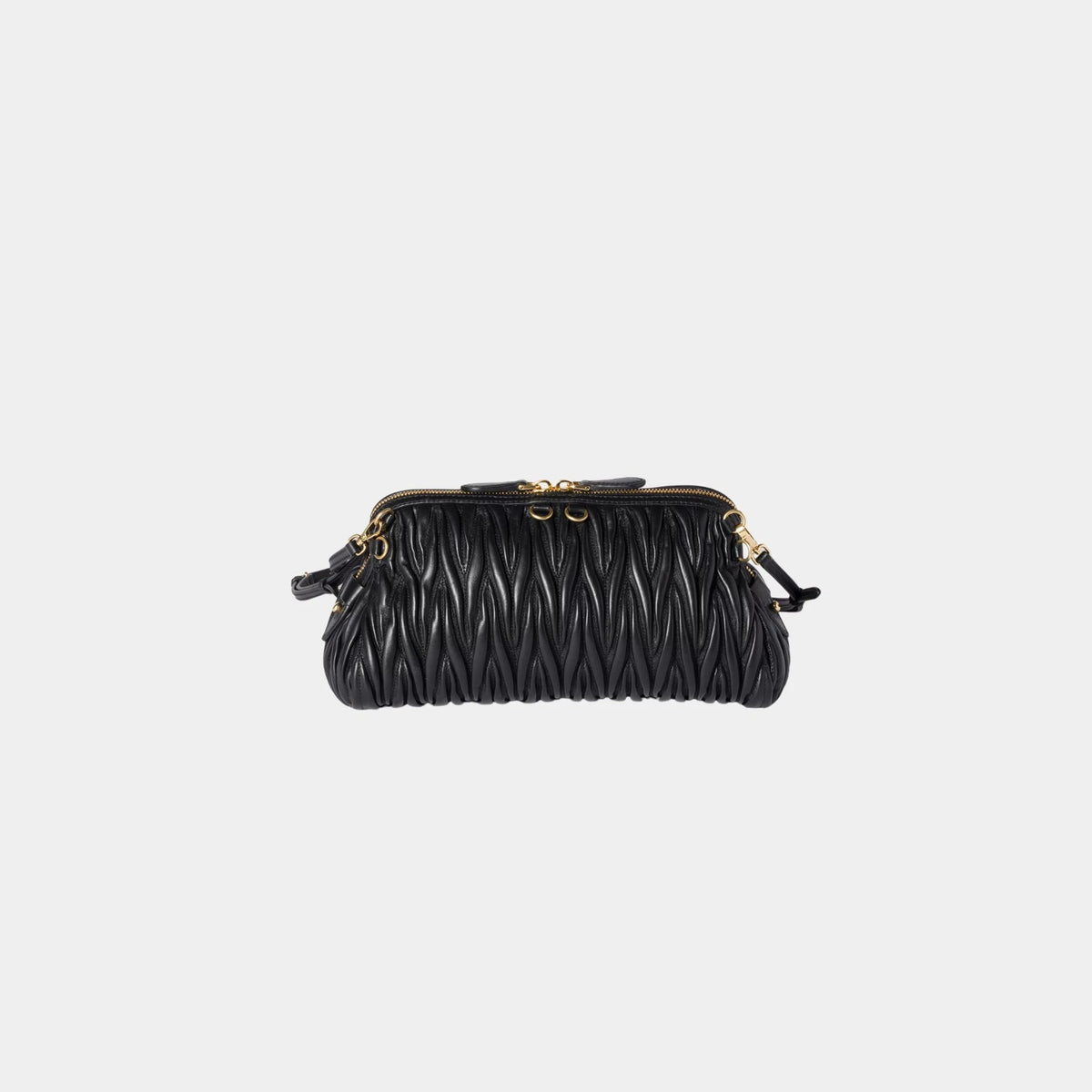 Matelassé Nappa Leather Clutch