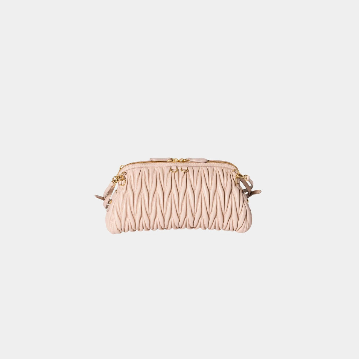 Matelassé Nappa Leather Clutch