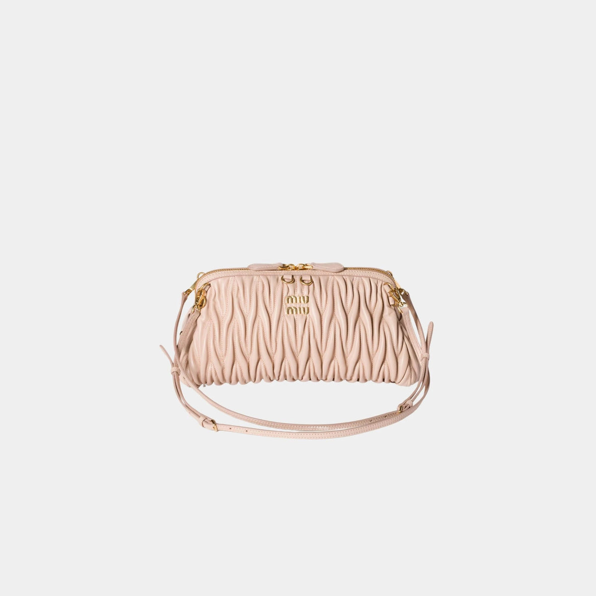 Matelassé Nappa Leather Clutch