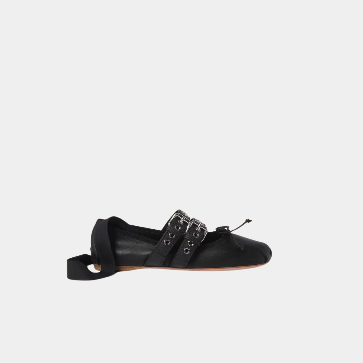 Nappa And Calf Leather Ballerinas