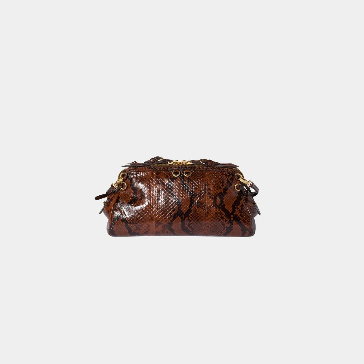 Python-print Ayers Leather Clutch