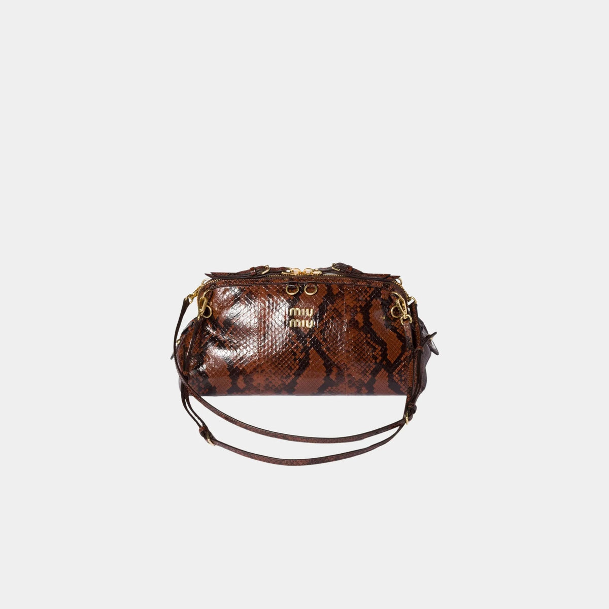 Python-print Ayers Leather Clutch