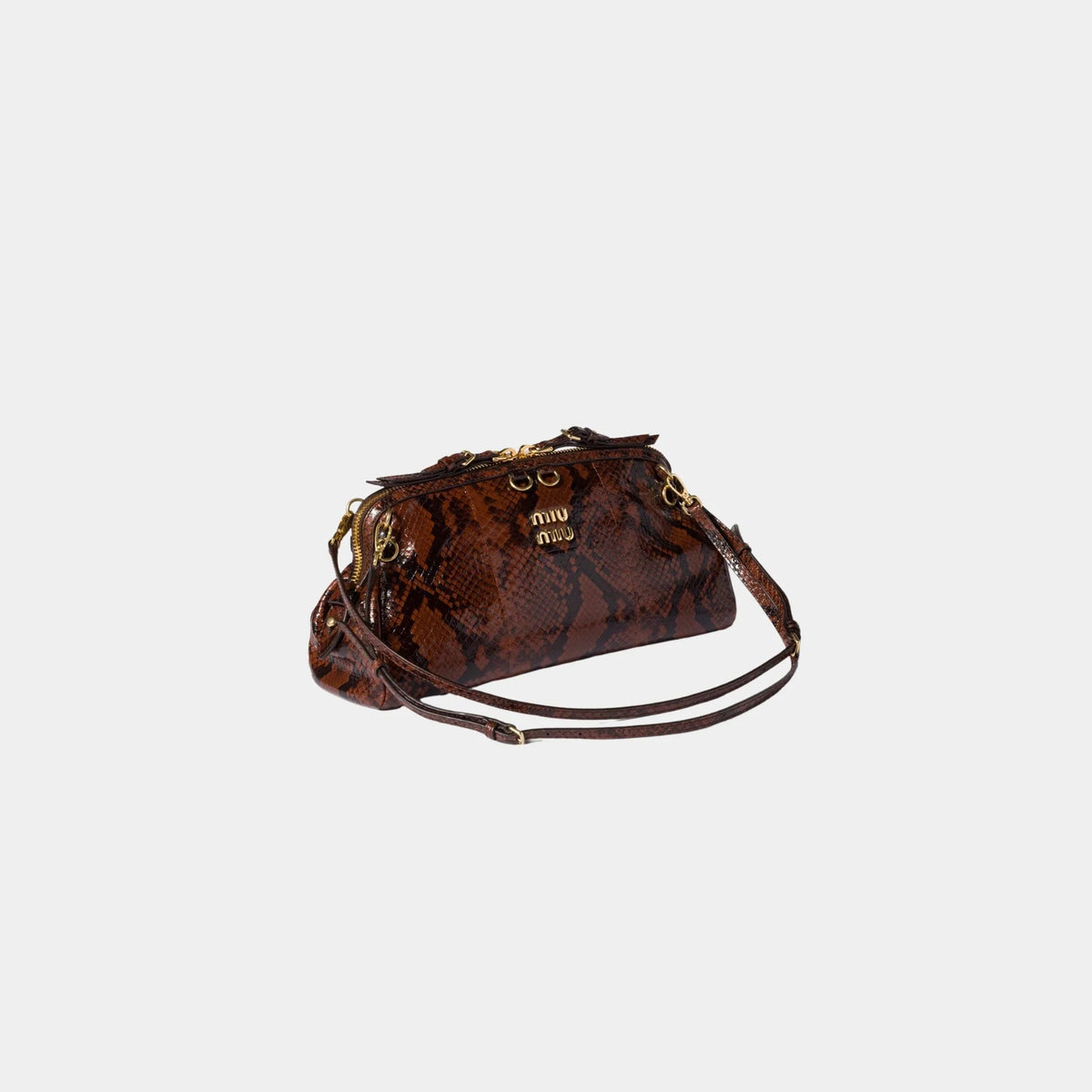 Python-print Ayers Leather Clutch
