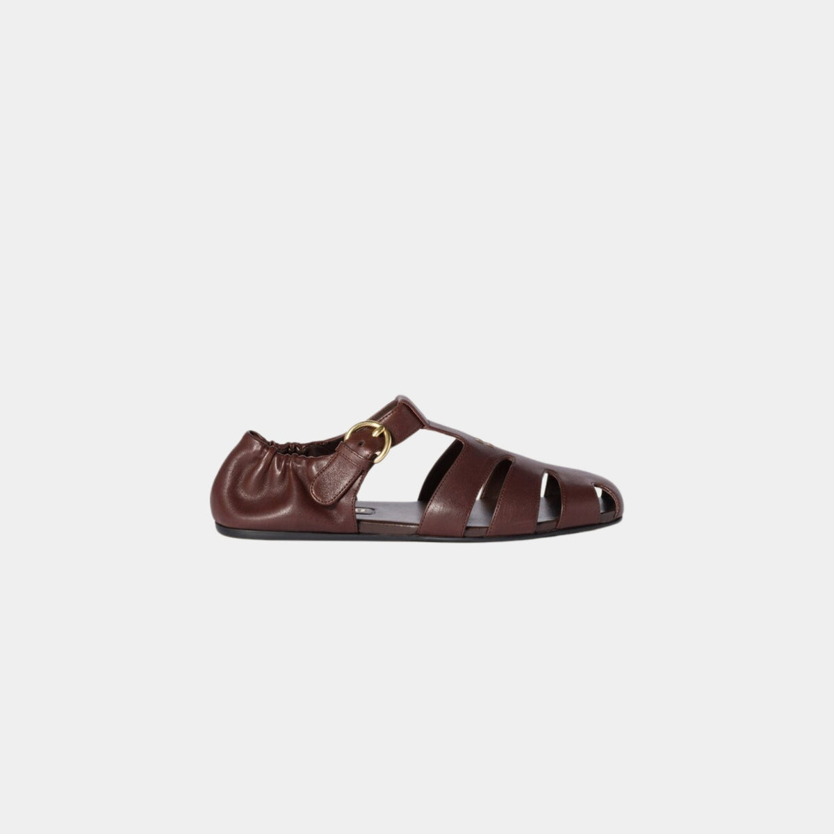 Ruches Nappa Leather Fisherman Sandals