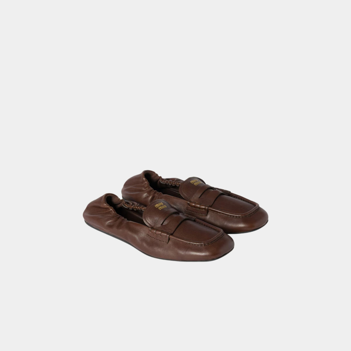 Ruches Nappa Leather Loafers