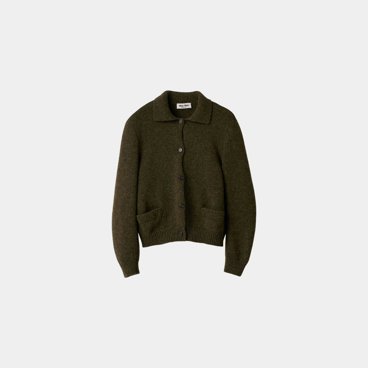 Wool Cardigan Front Button Closure