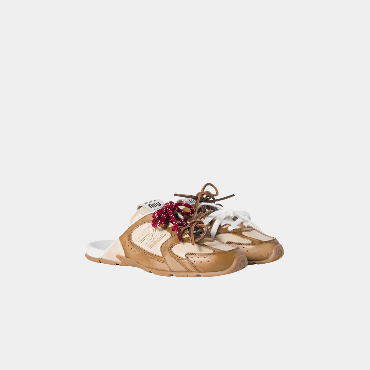 New Balance X Miu Miu 530 SL Deco Calf Leather Mules