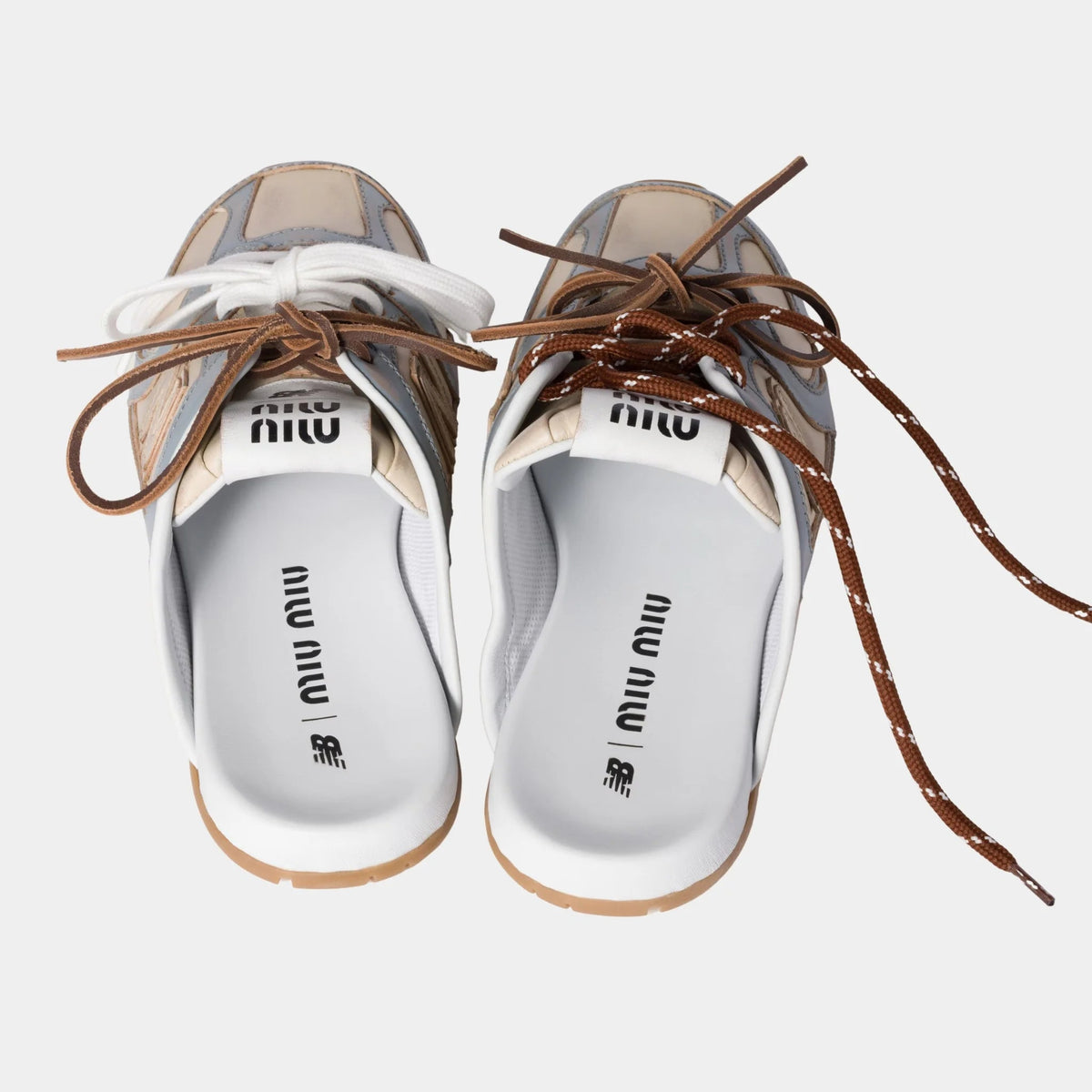 New Balance X Miu Miu 530 SL Deco Calf Leather Mules