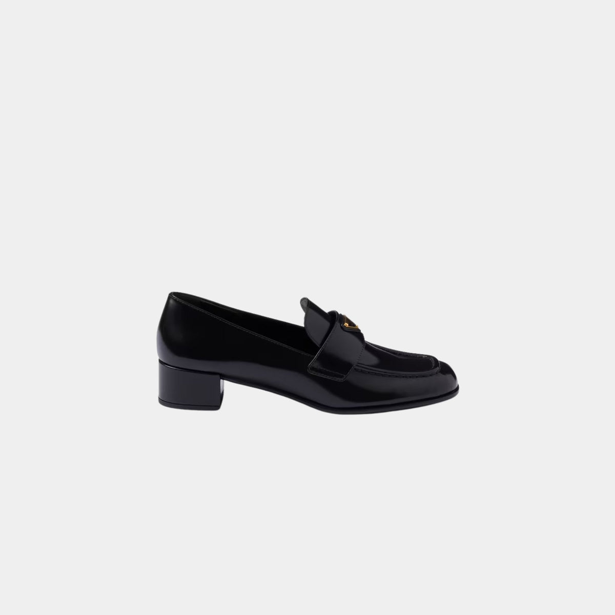 Brushed Leather Heeled Loafers