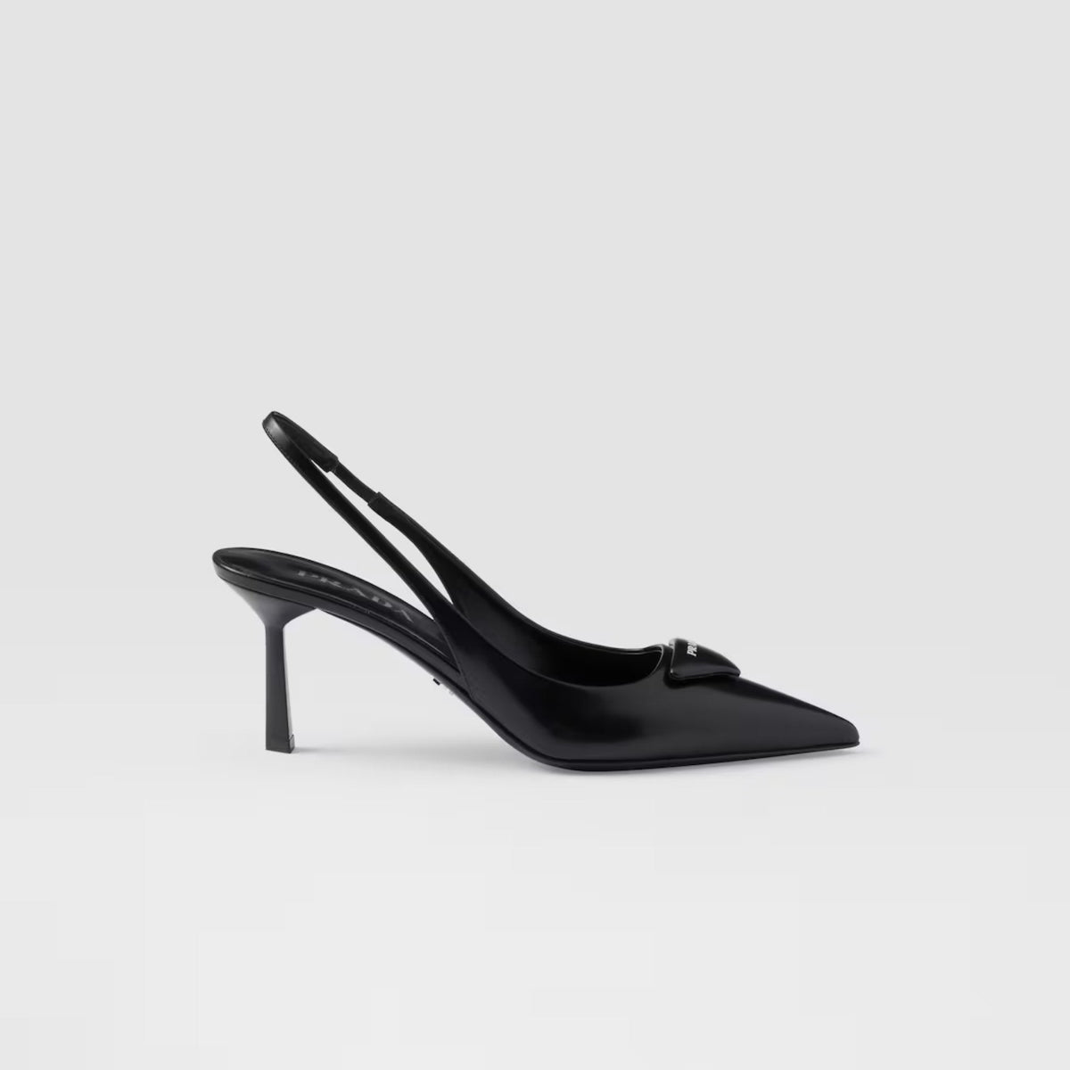 Brushed Leather Slingback Pumps