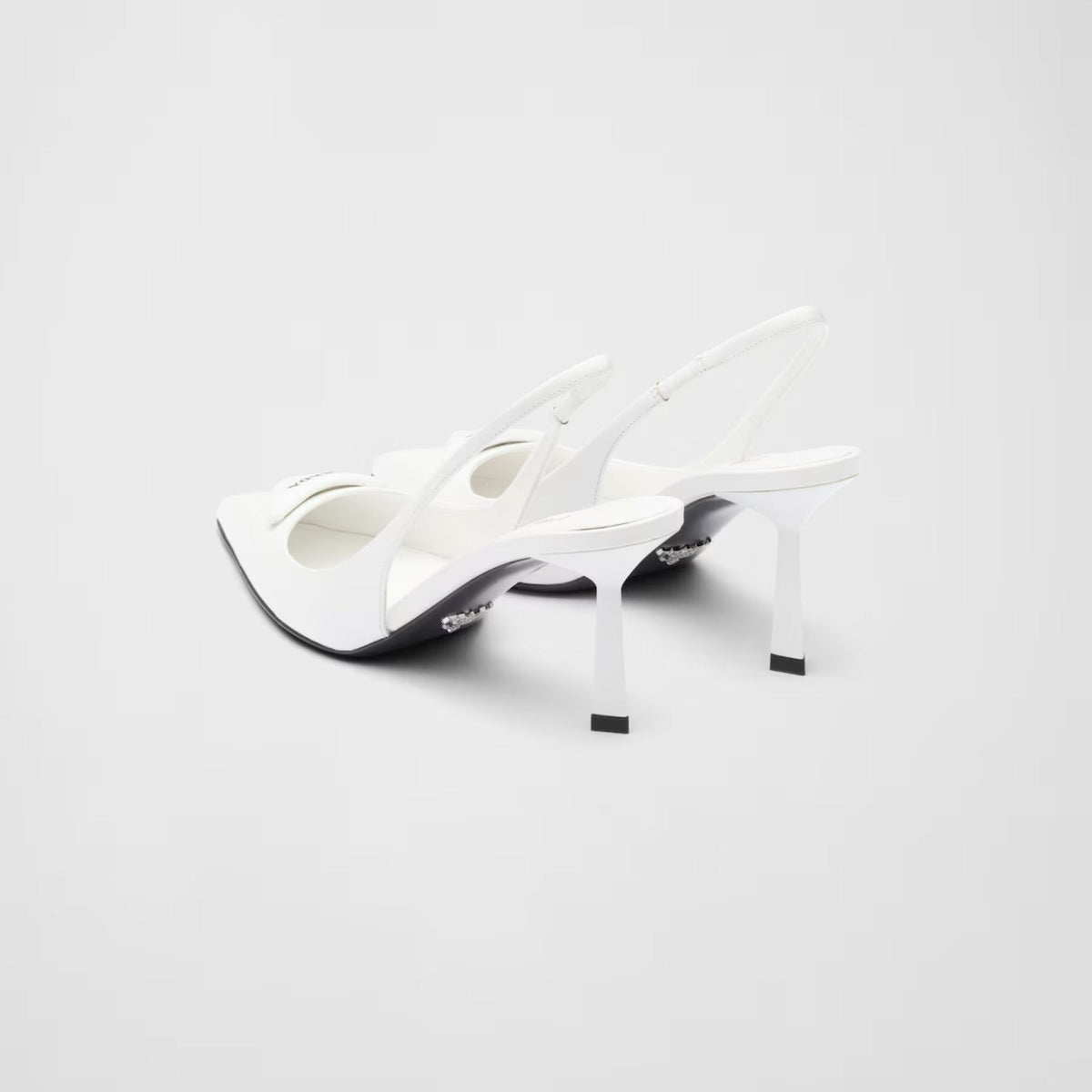 Brushed Leather Slingback Pumps