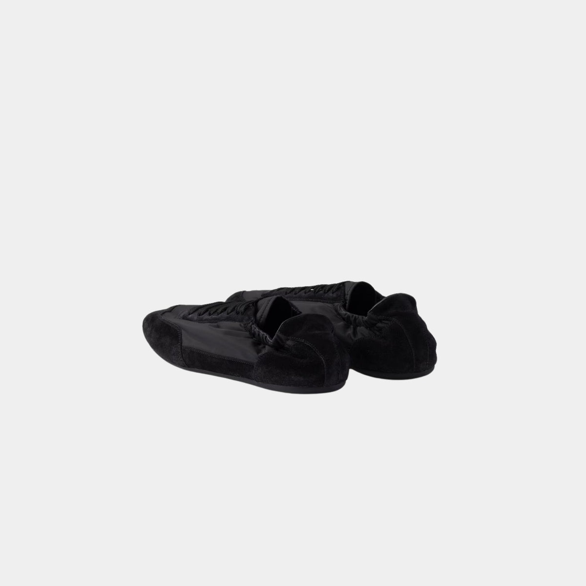 Collapse Re-Nylon And Suede Sneakers