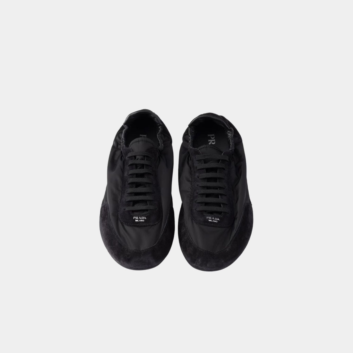 Collapse Re-Nylon And Suede Sneakers