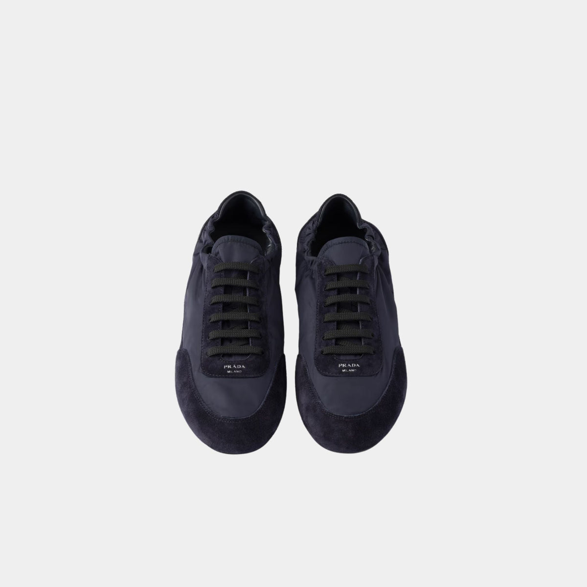 Collapse Re-Nylon And Suede Sneakers
