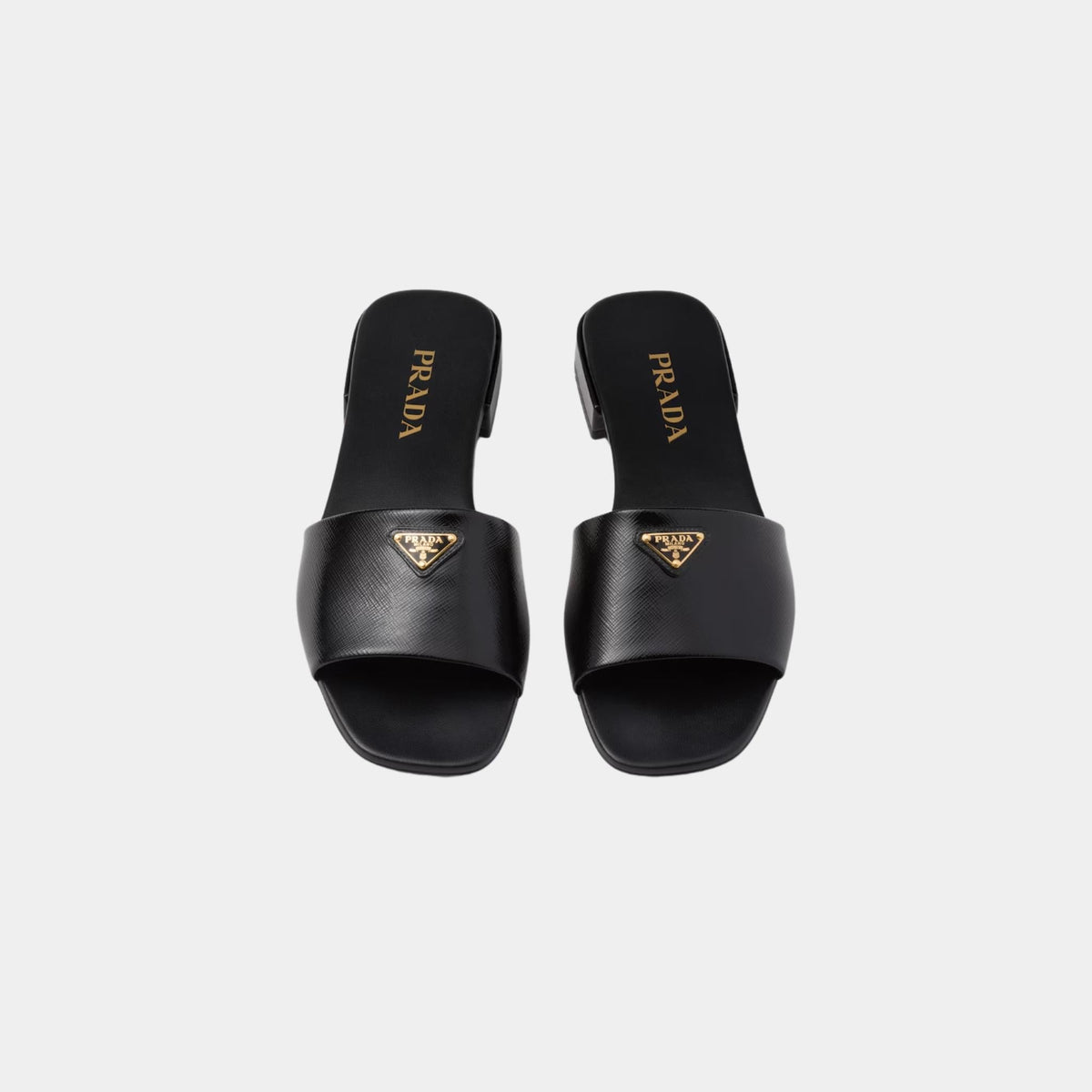 Saffiano Patent Leather Slides