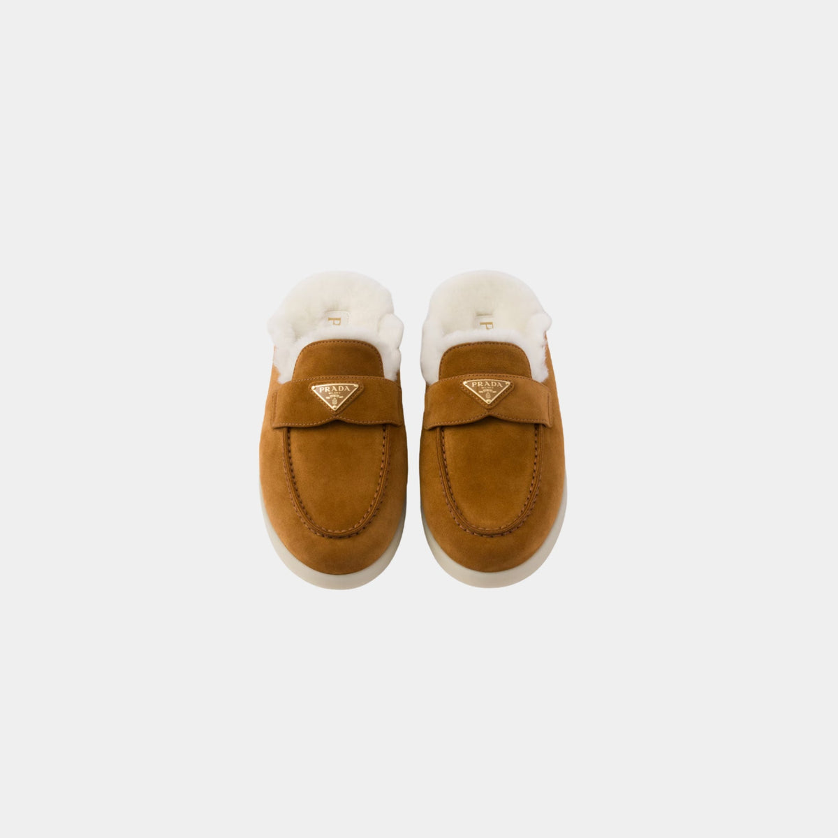 Suede And Shearling Slippers
