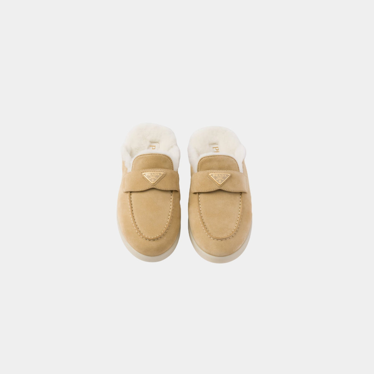 Suede And Shearling Slippers