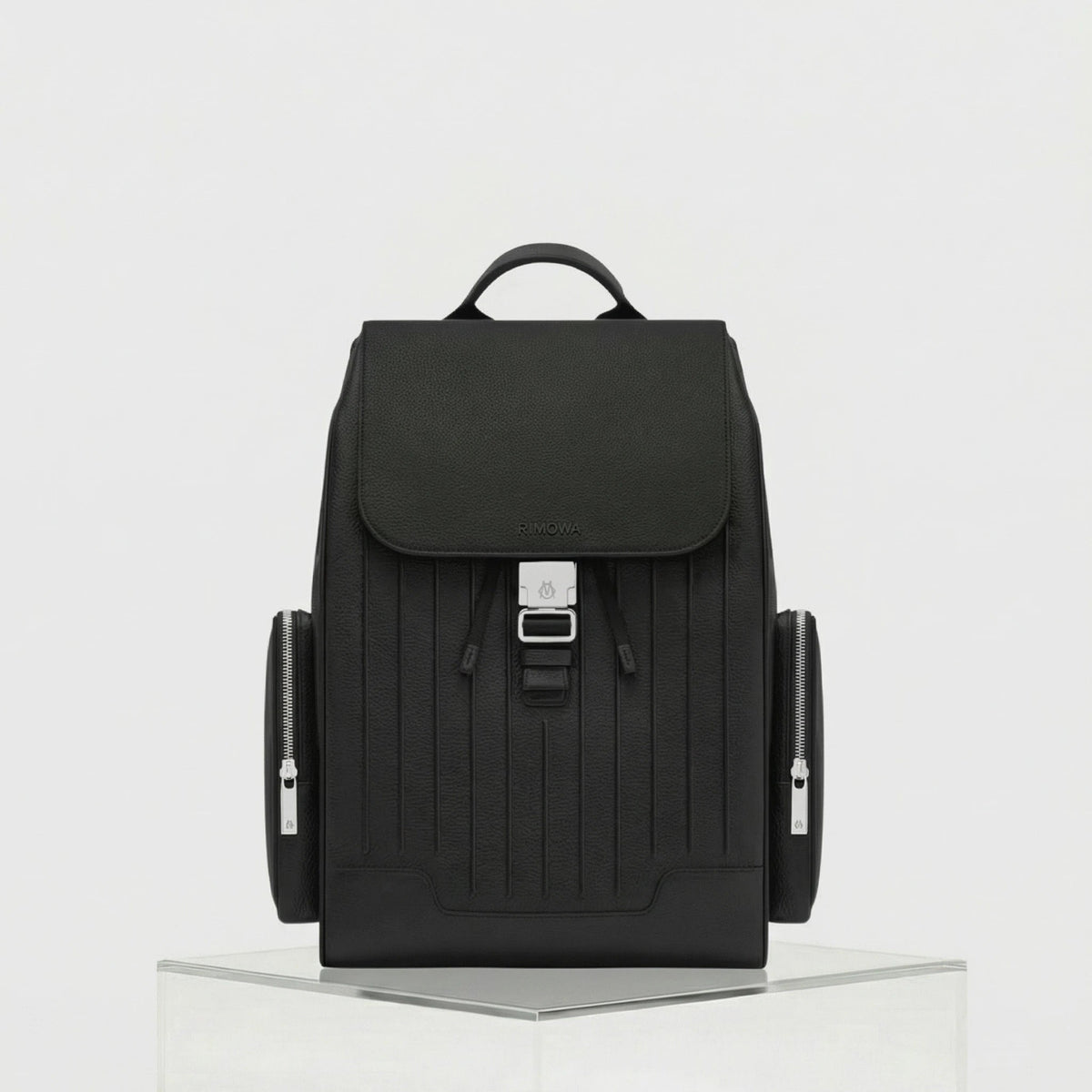 Never Still Leather Flap Backpack Large