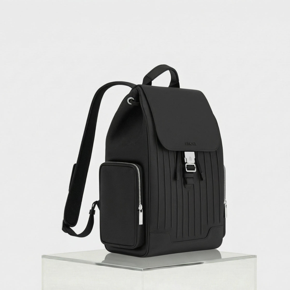 Never Still Leather Flap Backpack Large