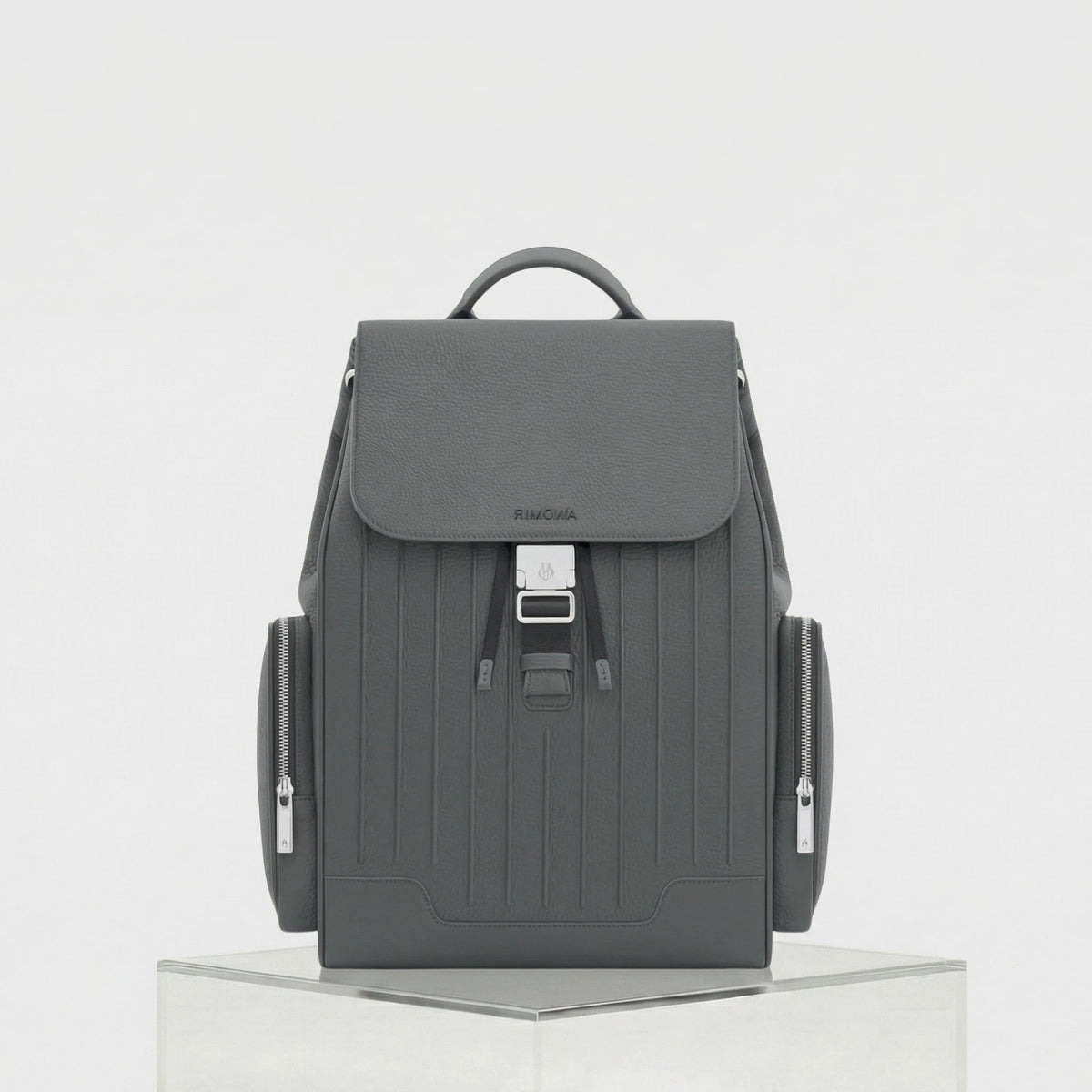 Never Still Leather Flap Backpack Large