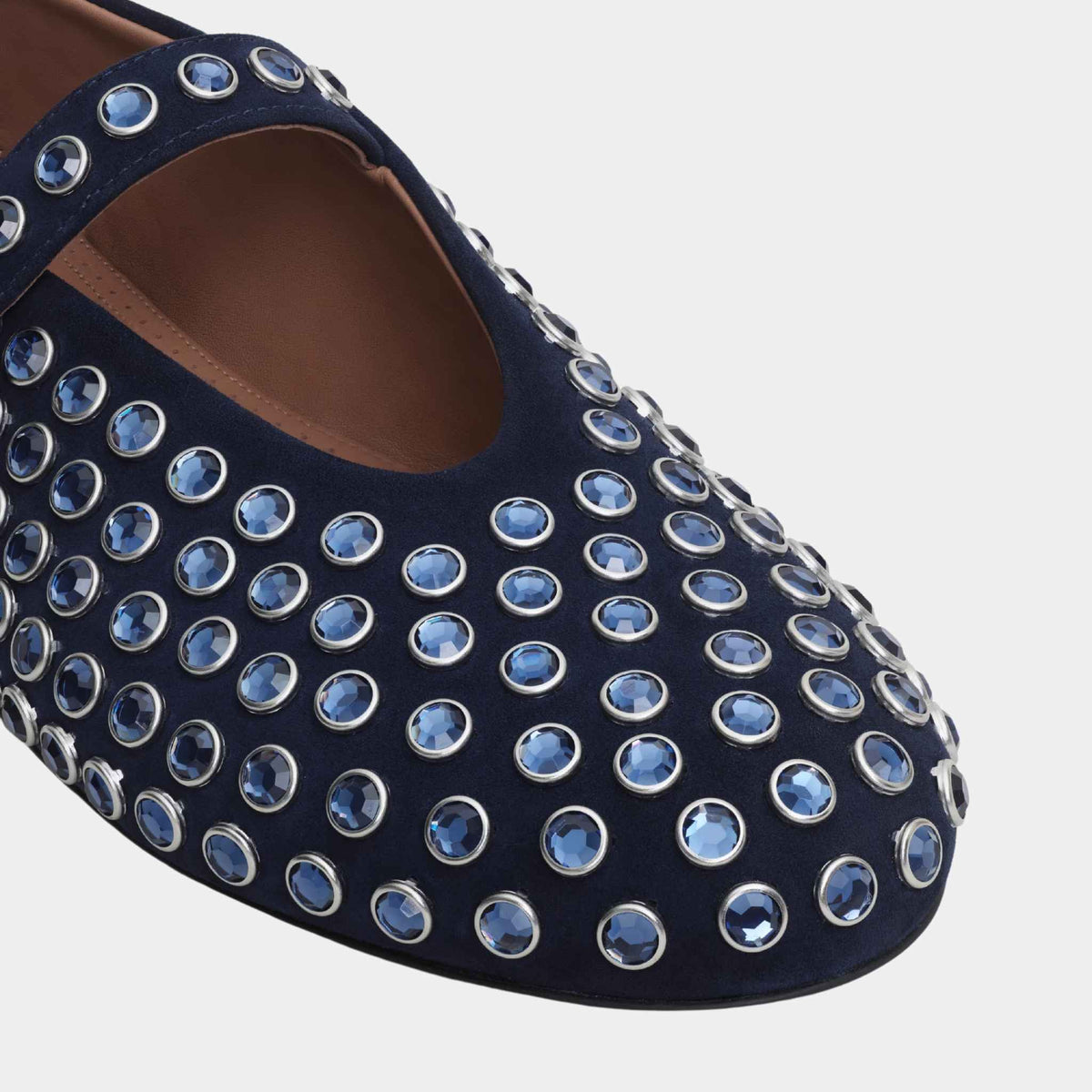 Strass Suede Ballet Flats