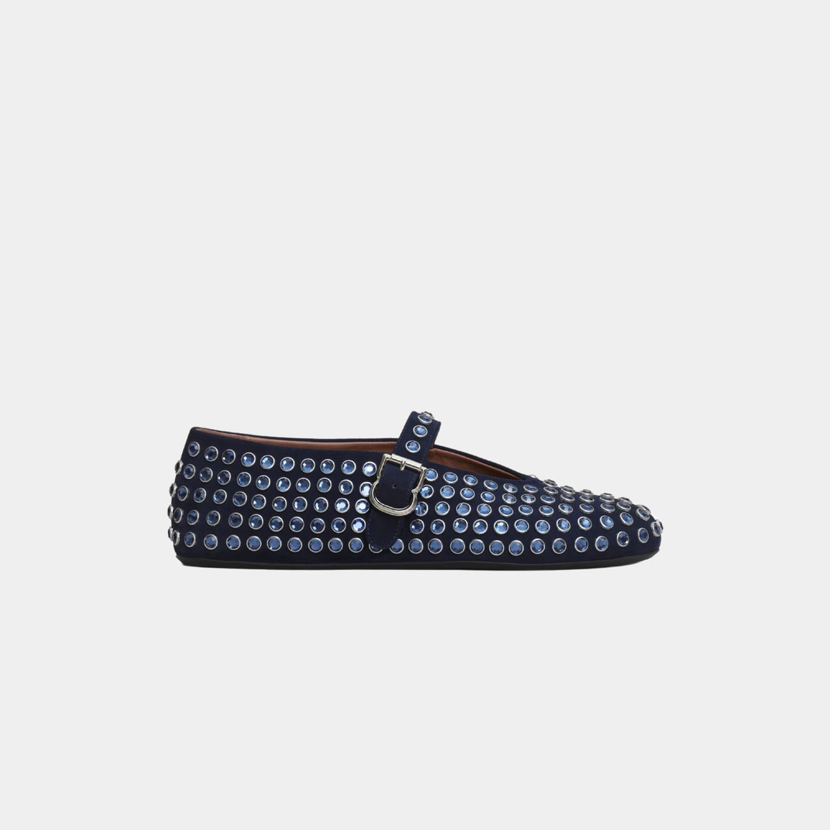 Strass Suede Ballet Flats