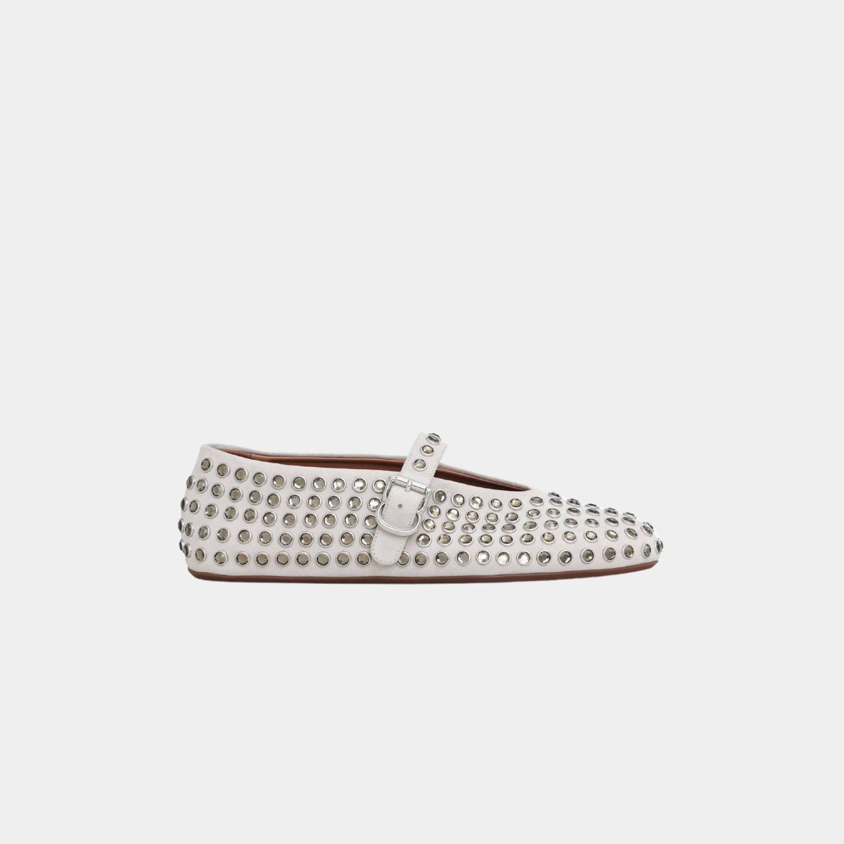 Strass Suede Ballet Flats