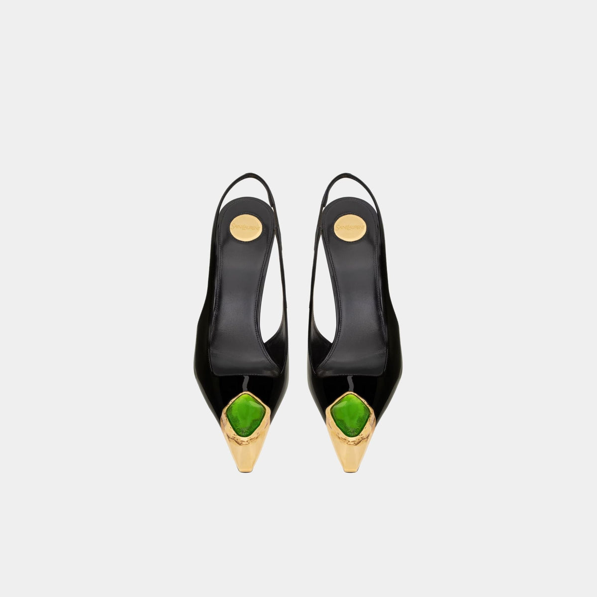 Loulou Patent Leather Slingbacks